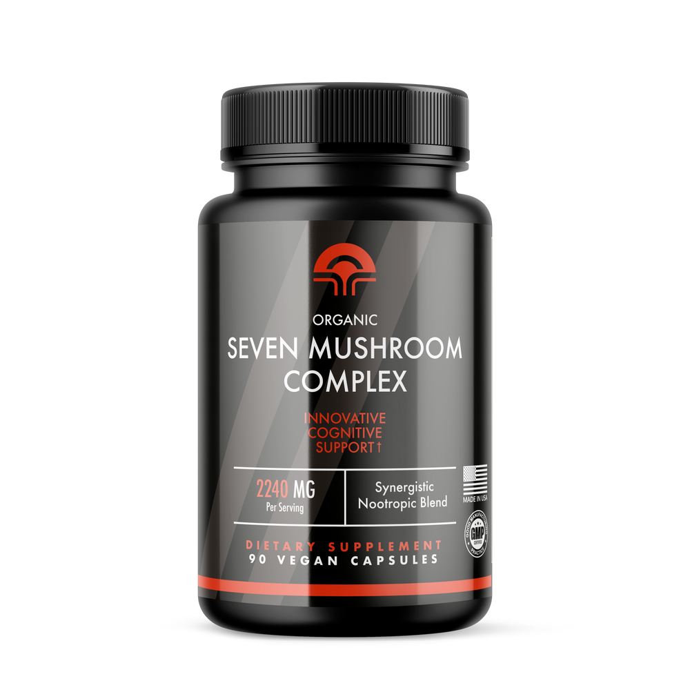 
                  
                    Seven Mushroom Complex - Synergistic Nootropic Blend
                  
                