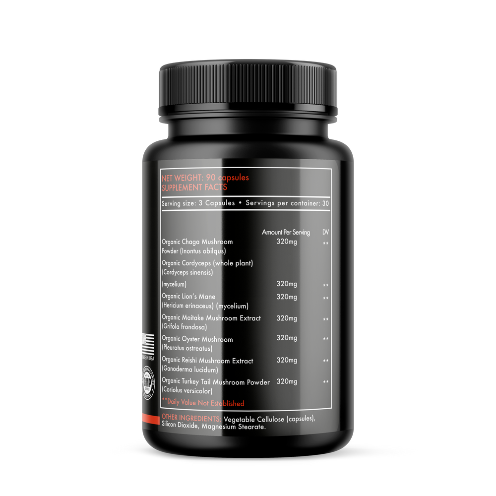 
                  
                    Seven Mushroom Complex - Synergistic Nootropic Blend
                  
                